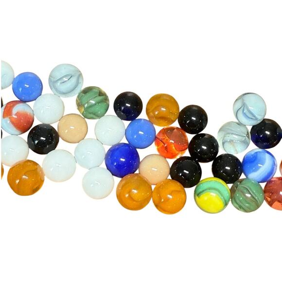Marbles Collection Lot 100 Solid Vintage Various Sizes Colors Swirls Mixed 1lb - Picture 5 of 8